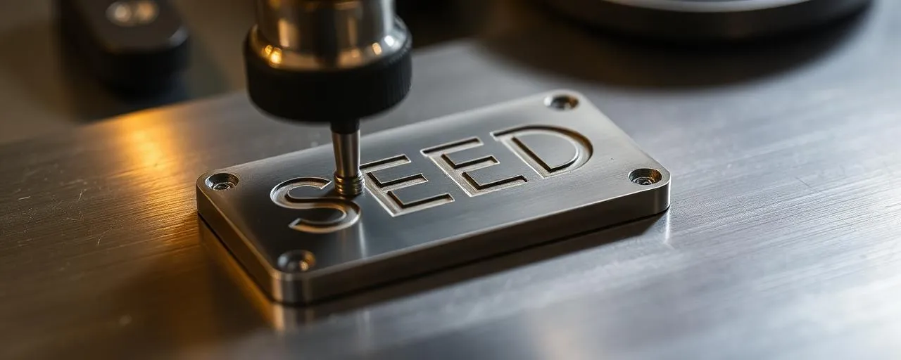 Seed Phrase wird auf Metallplatte eingeprägt
