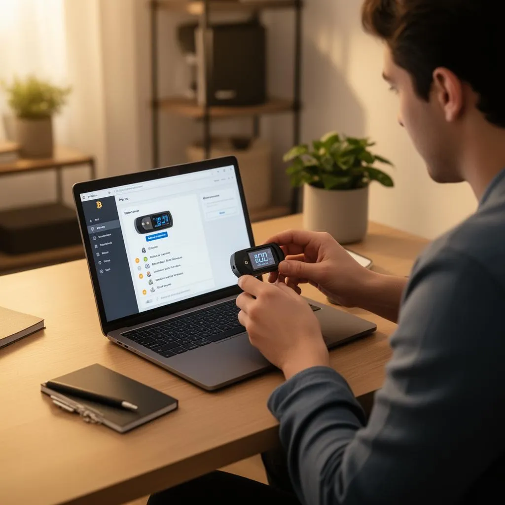 Hardware Wallet Setup am Laptop